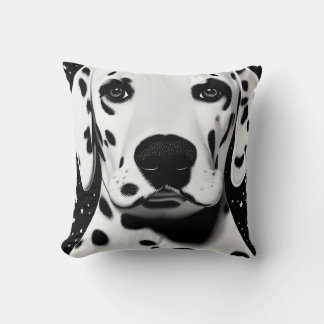 Almofada Puppy Dalmaciano, Retro-Cónico Branco e Negro