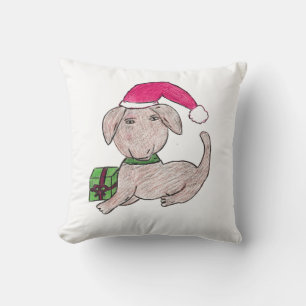 Almofada Puppy de Natal bonito