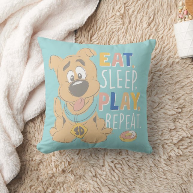 Almofada Puppy Scooby-Doo "Coma, Dorme, Jogue, Repita" (Cobertor)
