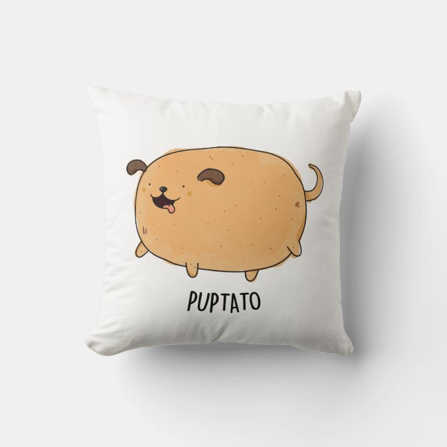 Almofada Puptato Funny Puppy Potato Pun (Frente)