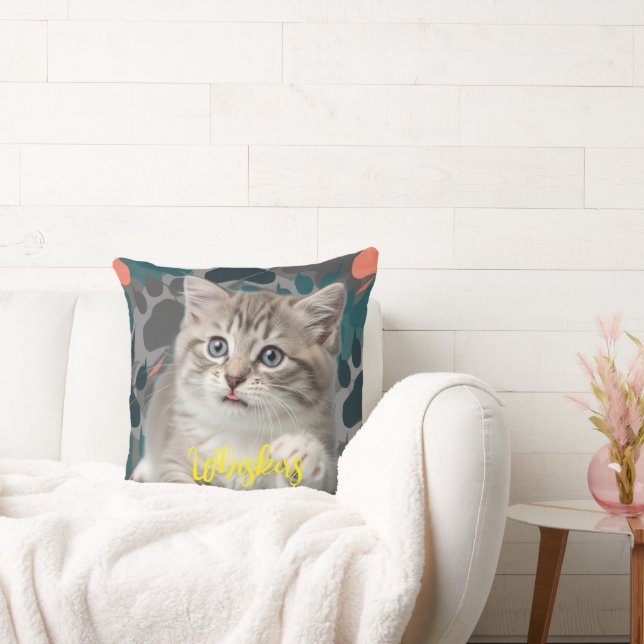 Almofada Puramente Cozy: Foto personalizada para gatos (Sofá)