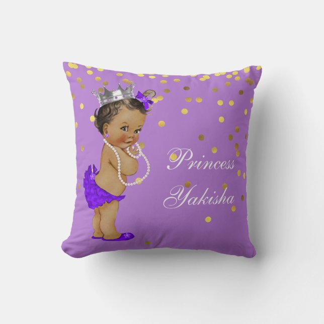 Almofada Puro Vintage Princesa Étnica Baby Dourado Confetti (Frente)