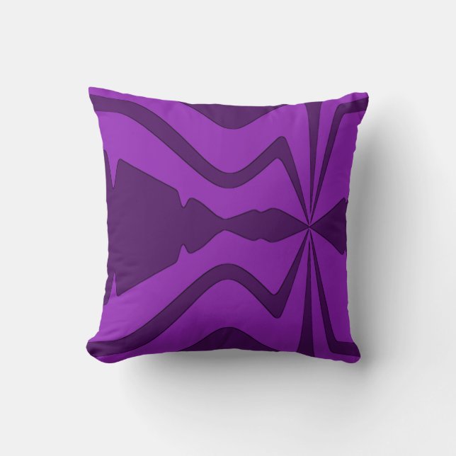 Almofada Purple Abstrato Sound Wave Design (Frente)