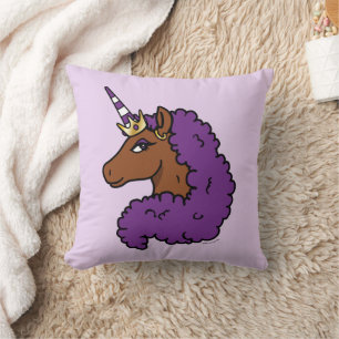 Almofada Purple Afro Unicorn