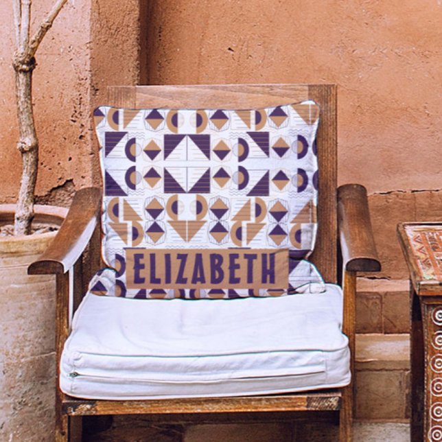 Almofada Purple and gold Aesthetic abstract Pattern (Criador carregado)