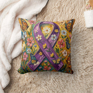 Almofada Purple Awareness Ribbon Fibro