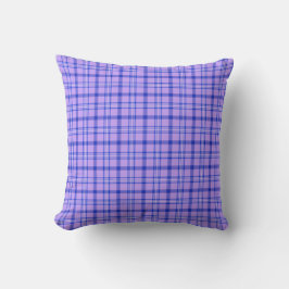 Almofada Purple Blue Plaid Classic Pattern Bright
