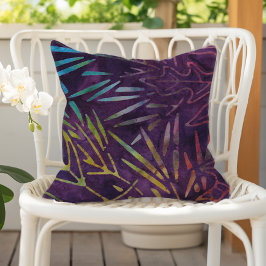 Almofada Purple Boho Batik Foliage Pattern