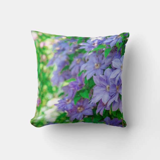 Almofada Purple Clematis flower (Frente)