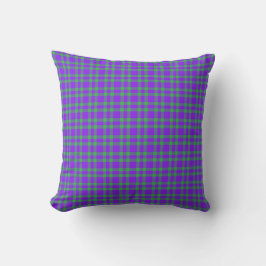 Almofada Purple Green Plaid Pattern