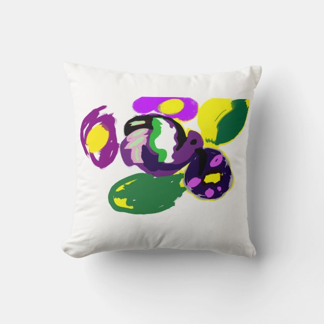 Almofada Purple hummingbird and flowers  (Frente)