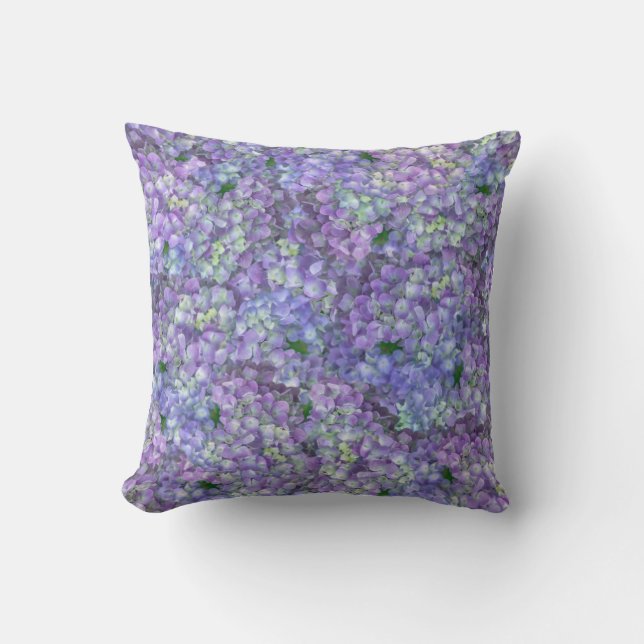 Almofada Purple hydrangea flowers (Frente)