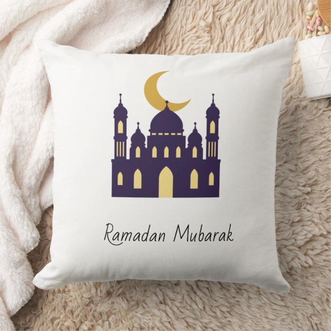 Almofada    Purple Mosque & Crescent Moon Pillow  (Cobertor)