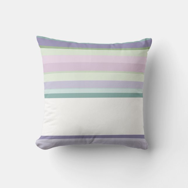 Almofada Purple, Neptune, sea green, and Lavender stripes (Frente)