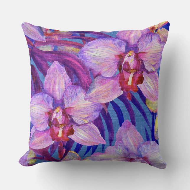 Almofada Purple orchid pattern (Frente)