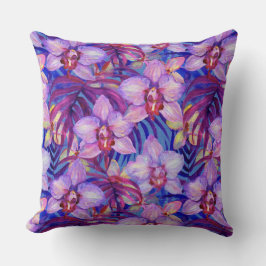 Almofada Purple orchid pattern