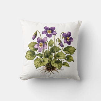 Almofada Purple Violet Vintage Style Botanical 
