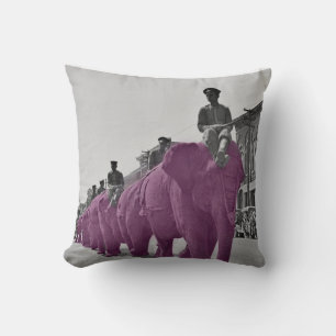 Almofada Púrpura Elefante Marcha Circa 1920