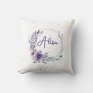 Almofada Púrpura Elegante Cama de flor selvagem