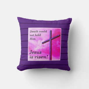 Almofada Púrpura Personalizada JESUS É Páscoa RISEN