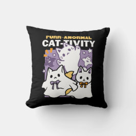 Almofada Purr-anormal Cat tivity - Halloween Cat Design