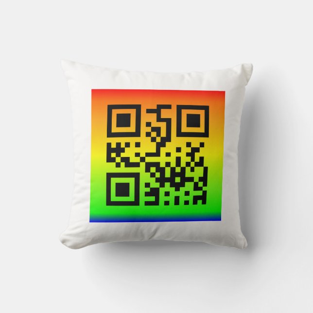 Almofada QR Code® dizendo: AMOR (Frente)