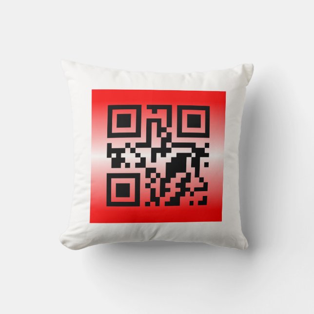 Almofada QR Code® dizendo: EU TE AMO (Frente)
