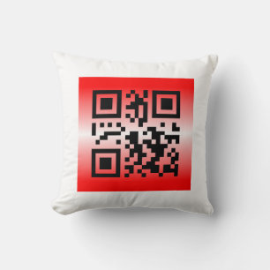 Almofada QR Code® dizendo: PENSANDO EM VOCÊ
