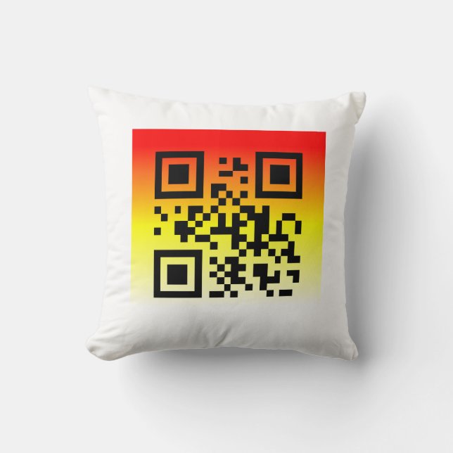 Almofada QR Code® dizendo: VOCÊ É CONVIDADO (Frente)