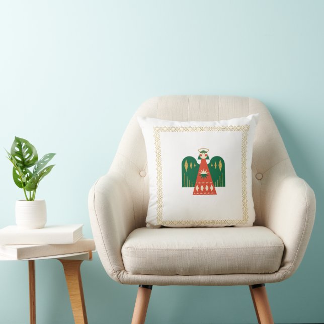 Almofada Quadrada de Natal | Festiva Personalizáve (Cadeira)