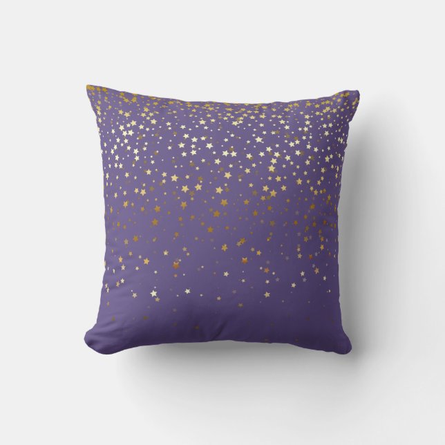 Almofada Quadrada Estrelas Douradas Petite Indoor  (Frente)