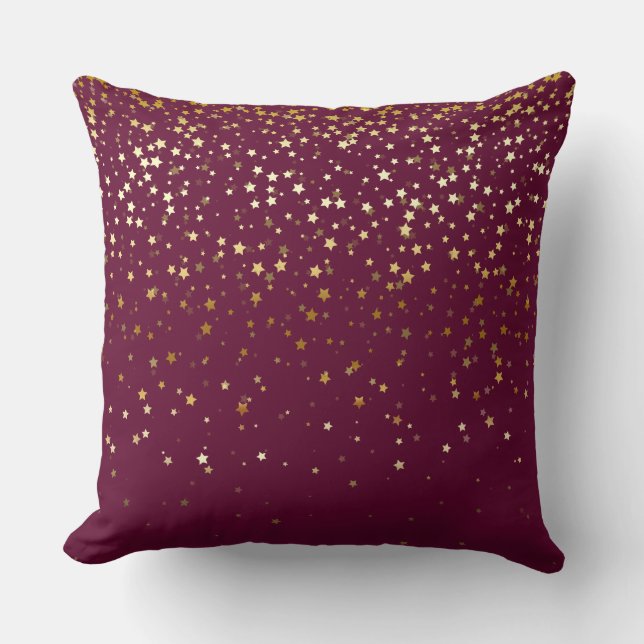 Almofada Quadrada Estrelas Douradas Petite Indoor- (Frente)