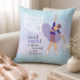 Almofada Quadrada Inspiradora de Dança de Ballet