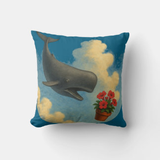 Almofada Quadrada Whale & Bowl Of Petunias