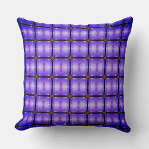 Almofada Quadrado de cor violeta de grama de surpresas Desi