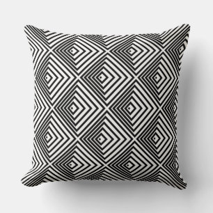Almofada Quadrados aninhados brancos e pretos