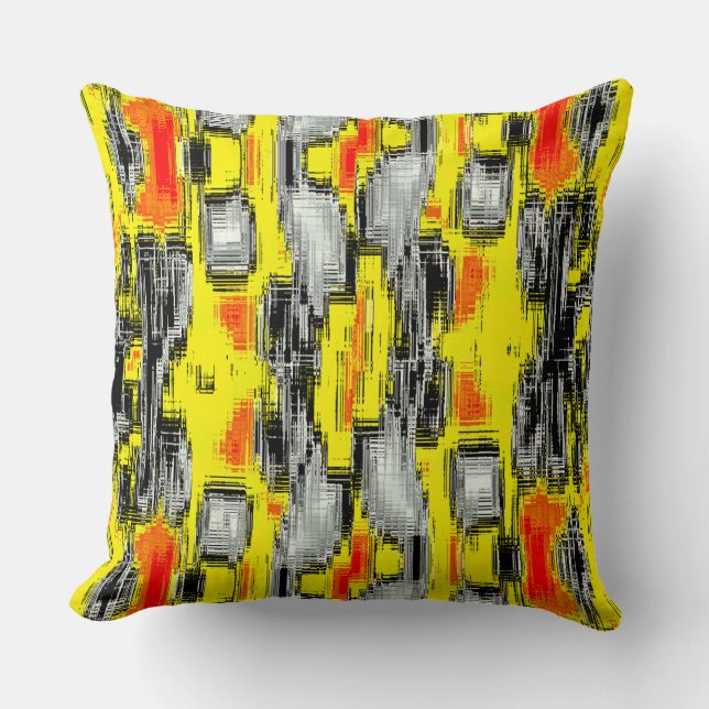 Almofada quadrados de abstrato formados a partir de arranhõ (Frente)