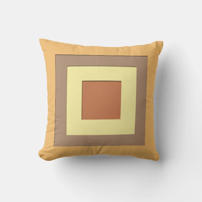 Almofada Quadrados em camadas no estilo de meados do século (Frente)