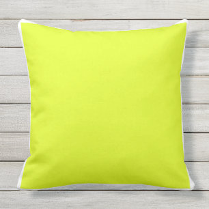 Almofada Quadro branco/amarelo claro sólido personalizado