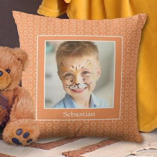 Almofada Quadro de Fotos Laranja Personalizado