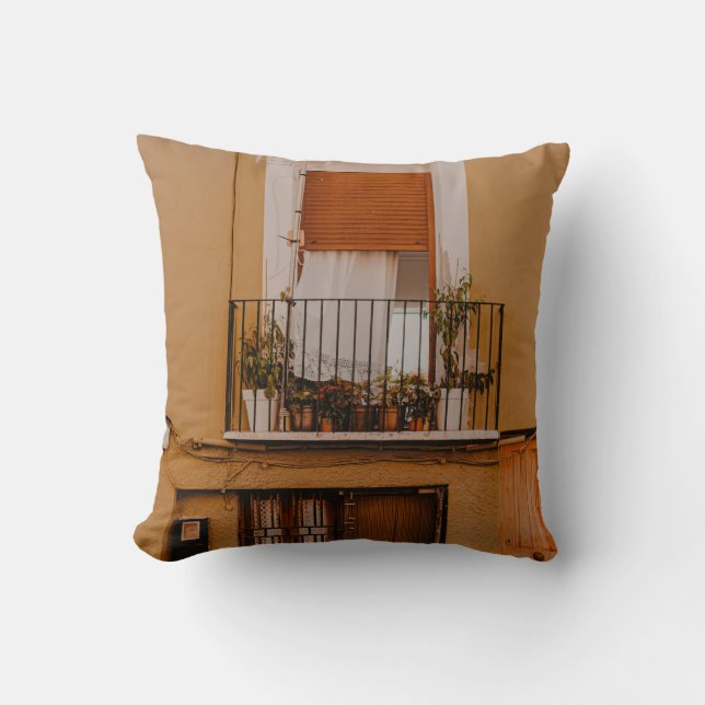 ALMOFADA QUADRO DE JANELA DE MADEIRA MARCADA COM PLANTAS VE (Frente)