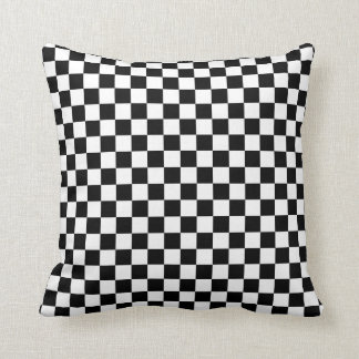 Almofada Quadro de Verificação Preto e Branco