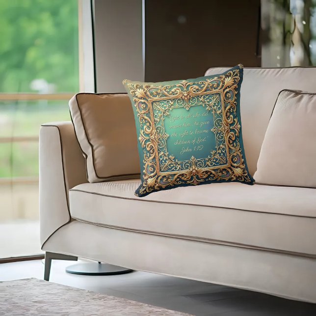 Almofada Quadro Fillagree ao Quadrado Personalizável (Criador carregado)