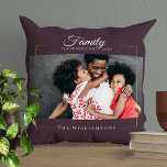 Almofada Quadro Moderno | Família é TUDO Dourado Foto<br><div class="desc">Ei, campeões da família! Elevem sua decoração caseira com nosso travesseiro Zazzle, com uma tipografia Script Moderna Elegante "Family is EVERYTHING", com uma impressionante estrutura dourada em vermelho-marrom escuro. Este travesseiro é a maneira perfeita de mostrar seu amor pela sua família em estilo. Com a sua sofisticada design e a...</div>