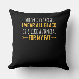 Almofada Quando me exercito, Visto Toda Motivação Negra