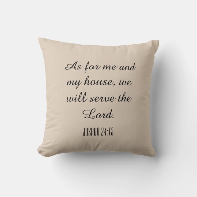 Almofada Quanto a mim e à minha casa, serviremos o Senhor (Frente)