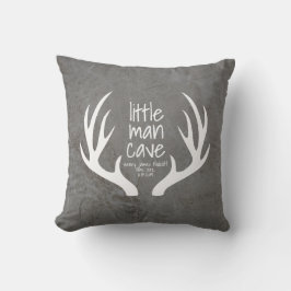 Almofada Quarto de Bebê Menino Rústico Antlers Little Man C