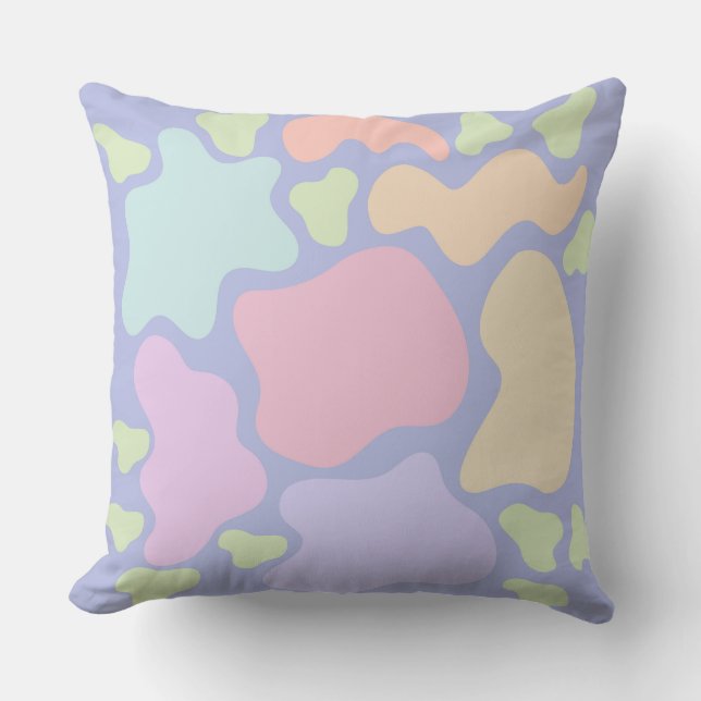 Almofada Quarto Infantil Formas Abstratas Pastel Design de  (Frente)