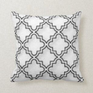 ALMOFADA "QUATREFOIL BRANCOS PROJETAM O TRAVESSEIRO