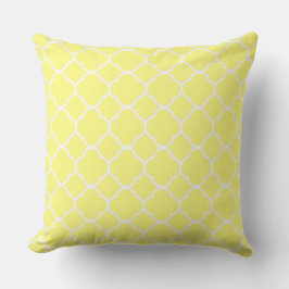 Almofada Quatrefoil Manteiga Amarelo Na moda Algodão
